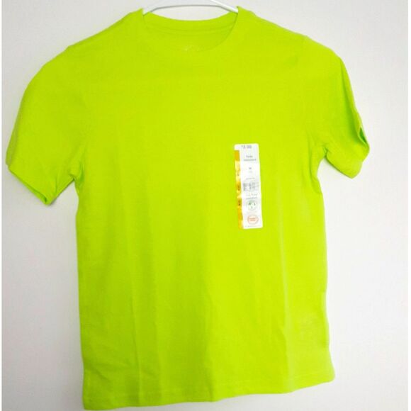 Wonder Nation Plain Neon Green sSoft Cotton Blend Boys Tee Med Lot of 3 NWT - Picture 5 of 13